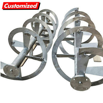 Un bon prix. Scoupe à auger de haute précision en acier inoxydable personnalisée et agitateur à ruban hélicoïdal pour impulseur de viscosité en ligne