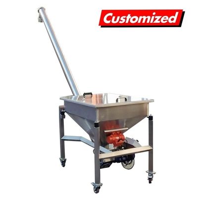 Un bon prix. Structure compacte résistante à la chaleur en acier inoxydable convoyeur à vis alimentateur à auger avec trémie en ligne