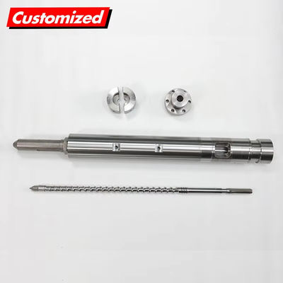 acheter Alliage d'acier inoxydable sur mesure à double extrudeur à vis à baril réciproque d'injection de plomb d'alimentation de vis à auger de nitrure fabrication en ligne