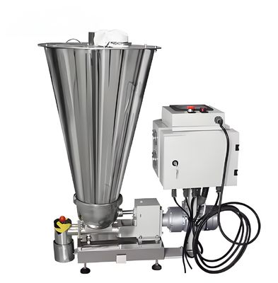 Un bon prix. Alimentateur à vis à double vis contrôlé par PLC avec canal à vis profond et capacité de sortie personnalisable pour le transport continu de matériaux en ligne