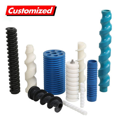 Un bon prix. Fabrication de convoyeur de qualité alimentaire personnalisé Flexible porte-roues en spirale Upe Hdpe Pp Uhmwpe Pom vis en nylon porte-roues en plastique Cnc Pars Machine facile à utiliser porte-roues en ligne