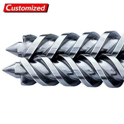 Un bon prix. Vis conique co-rotative à double vis pour profil de tuyau PVC WPC Canon de vis bimétallique conique en ligne