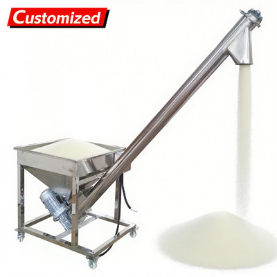 Un bon prix. oem Automatic Screw Powder Feeder Machine Stainless Steel Vibrating Inclined Conveyor Hopper with 4.5'' Diameter Auger Loader for Spices, Resin & Granular Materials 3m³/h Capacity 110V en ligne