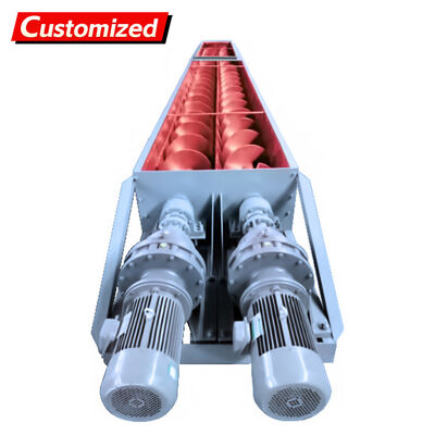 Un bon prix. Convoyeur à vis à double arbre OEM construction en acier au carbone/acier inoxydable Résistant à l'usure, à la corrosion Convoyage de qualité industrielle de poudres/granulés Cendres volantes, manutention de matériaux particulaires de ciment en ligne