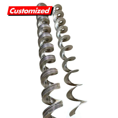 Un bon prix. Vis sans fin en acier inoxydable sur mesure OEM, lame hélicoïdale résistante à la chaleur pour le transport de céréales en ligne