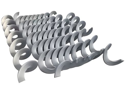Un bon prix. Transporteur à lames spirales en acier inoxydable laminé à froid sans arbre avec assemblage de roulement central en ligne