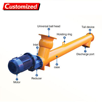 Un bon prix. custom Adjustable Speed Building Industry Spiral Screw Conveyor for Cement Fertilizer Flexible Granular Sugar  Cement  Auger Feeders en ligne