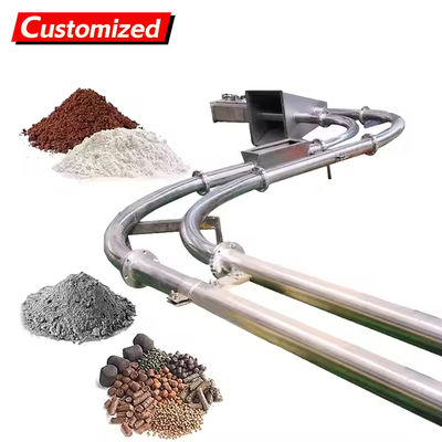 Un bon prix. Custom-made fully enclosed pipeline chain conveyor industrial tubular conveyor, suitable for cement, flour, and ash plant manufacturers. en ligne