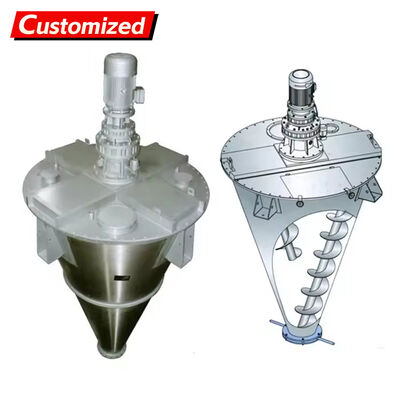 Un bon prix. SUS316L mélangeur à vis conique en acier inoxydable de 50 litres pour mélangeur de poudre de traitement chimique en ligne