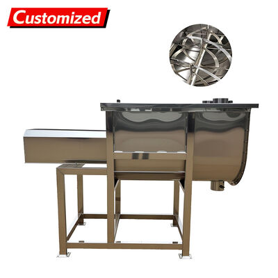Un bon prix. Mélangeur horizontal à ruban en acier inoxydable avec chauffage électrique à vitesse variable et machine de mélange de poudre en ligne