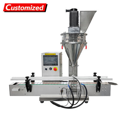 Un bon prix. Machine de remplissage de poudre de bureau entièrement automatique personnalisée avec système de contrôle PLC et acier inoxydable de qualité alimentaire 304 pour une plage de remplissage de 50g-500g en ligne